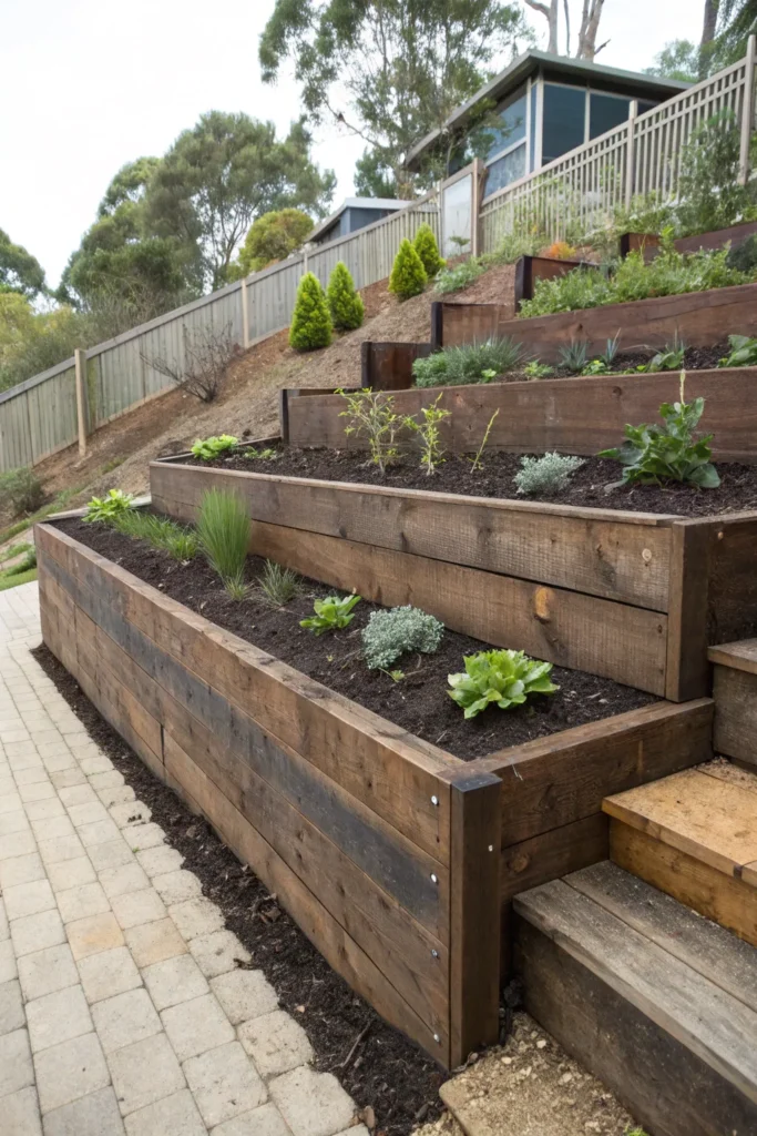 Garden Borders With Sleepers