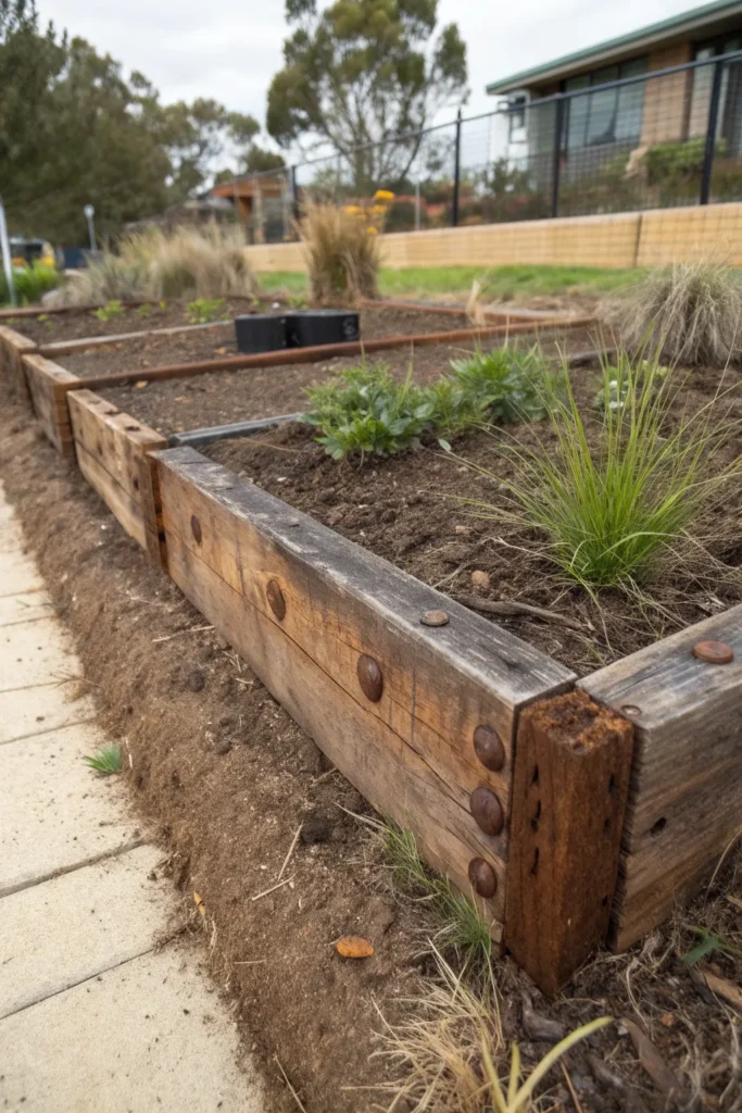 Garden Borders With Sleepers