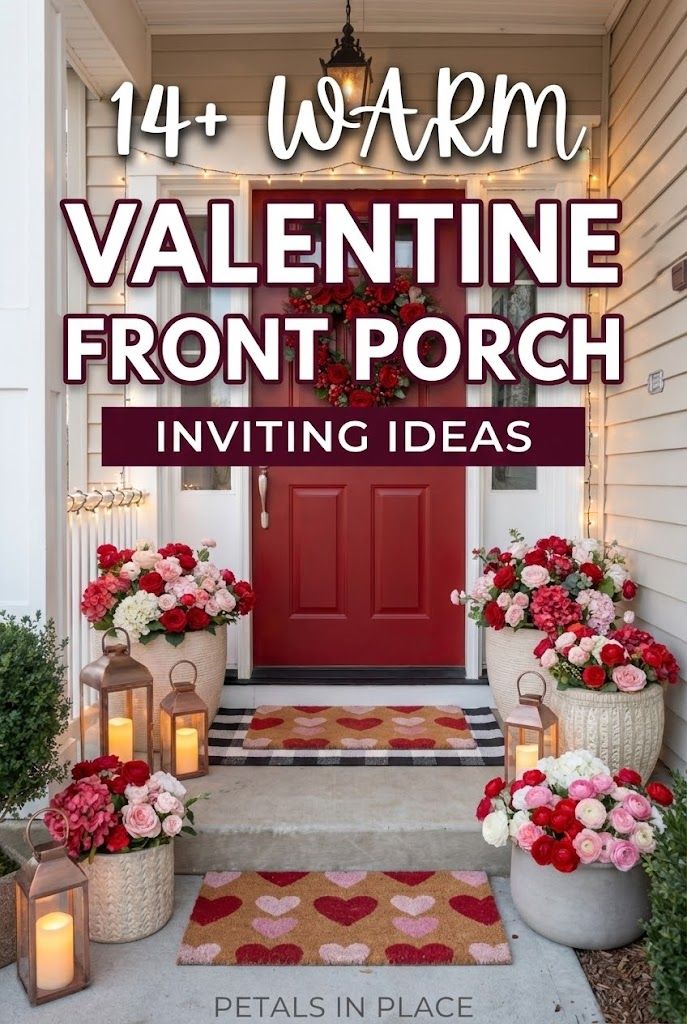 14 Valentine Front Porch Ideas That Feel Warm and Inviting