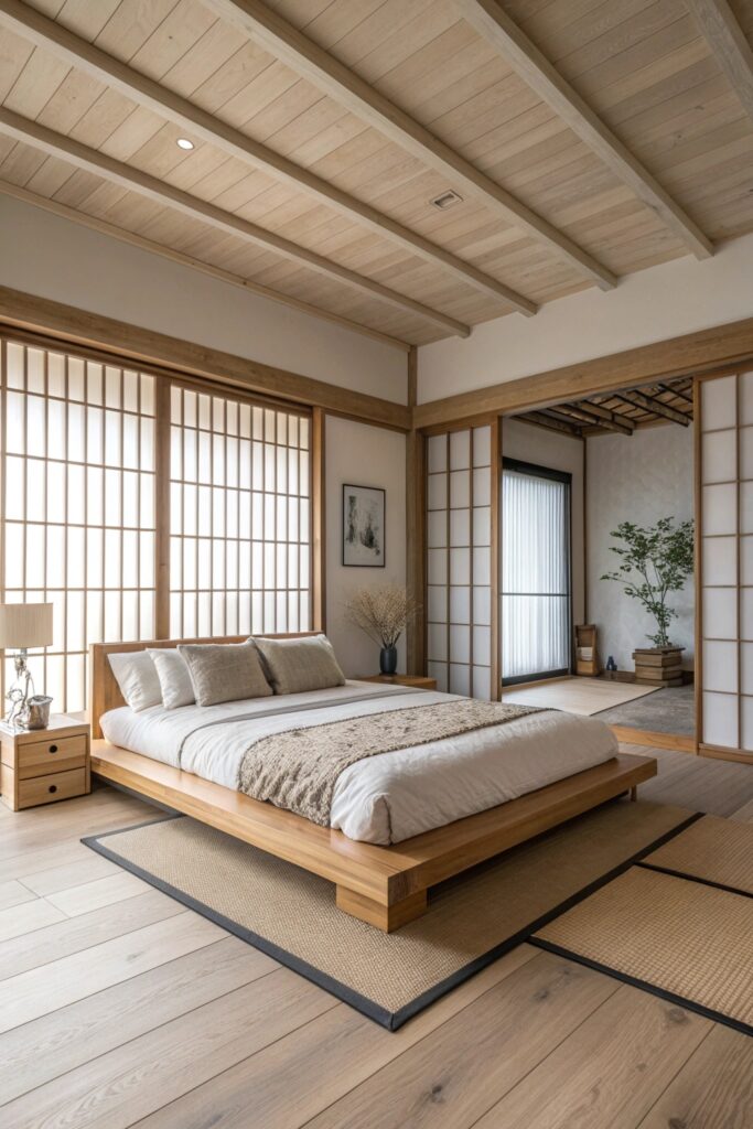 10 Japandi Bedroom Design Ideas Using Wood And Neutrals