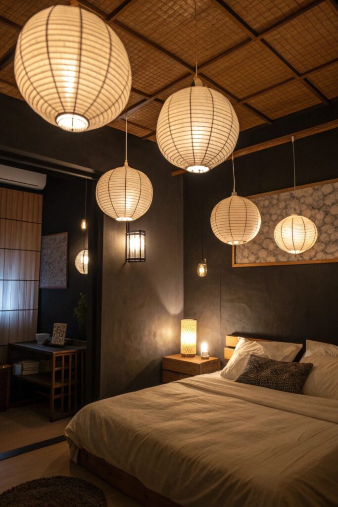 10 Dark Japandi Bedroom Ideas With Warm Contrast