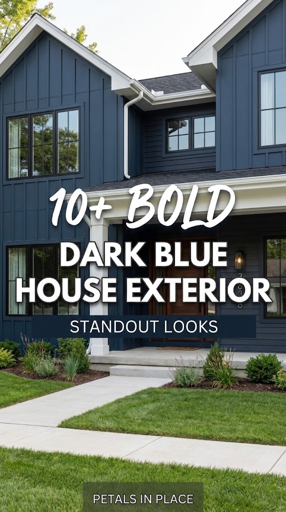 dark blue house exterior ideas