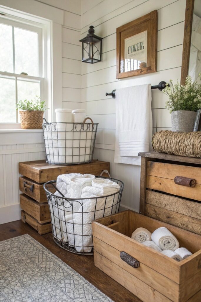 14 Farmhouse Bathroom Decor Ideas With Rustic Charm
