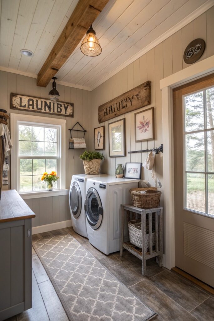 12 Farmhouse Laundry Room Ideas That Feel Cozy