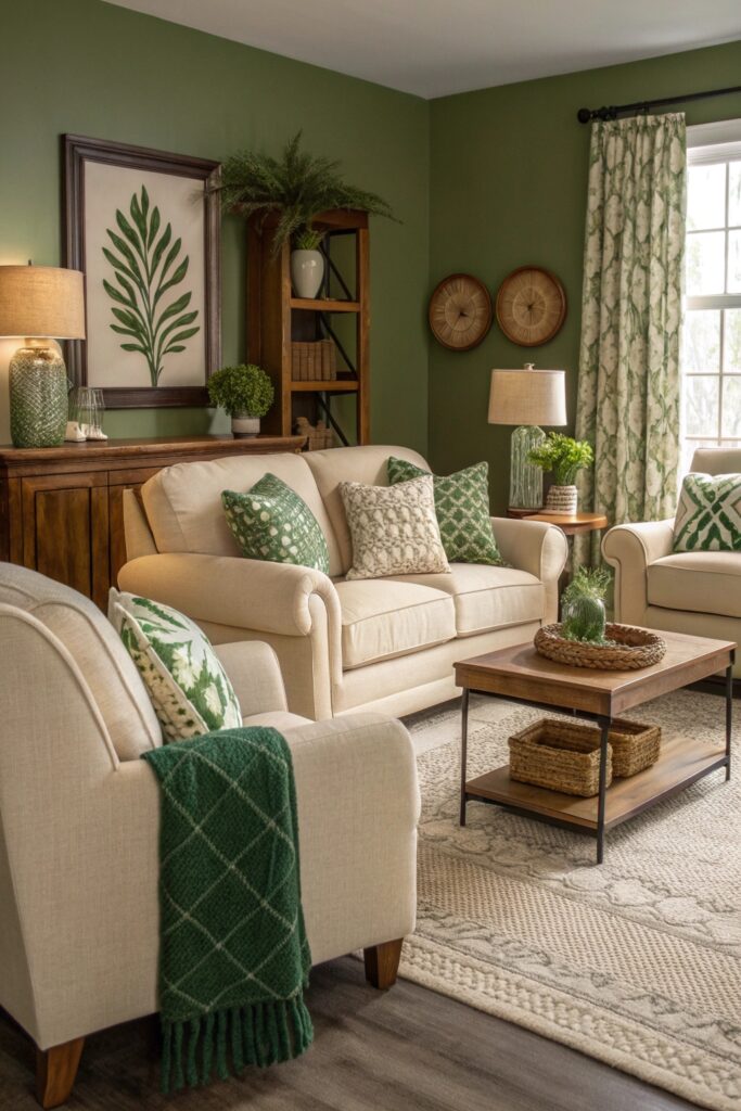 12 Green Living Room Decor Ideas That Feel Fresh