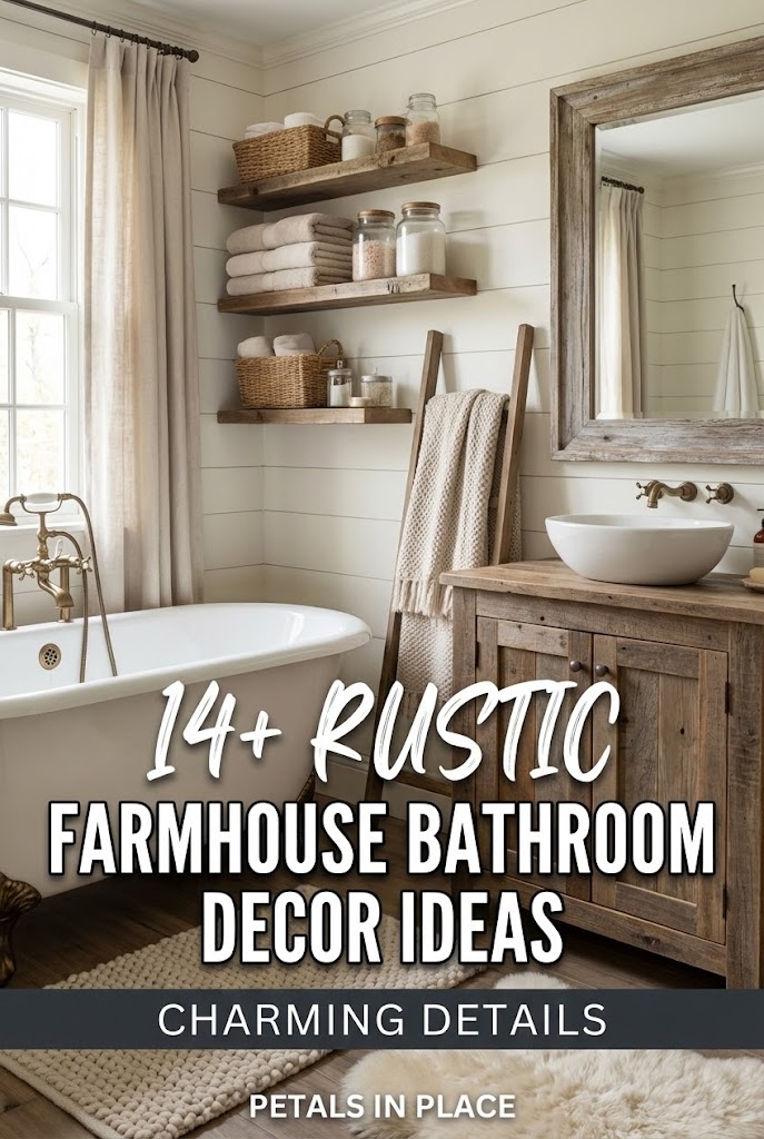 14 Farmhouse Bathroom Decor Ideas With Rustic Charm